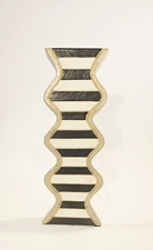 Clay Art Vase in Geometrical Forms Signed By Gary DiPasquale