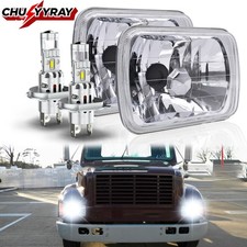 Pair 7x6 5x7 Led Sealed Headlights Beam For International 4700 4900 8100 9900