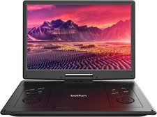 Boifun 16.9'' Portable DVD Player with 14.1'' Large HD Swivel Screen, 6 Hrs Batt