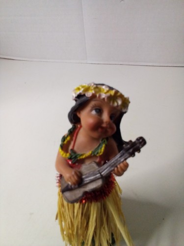 Dashboard Hawiian Hula Dancer Girl Grass Skirt Bobble 6" - Picture 4 of 15