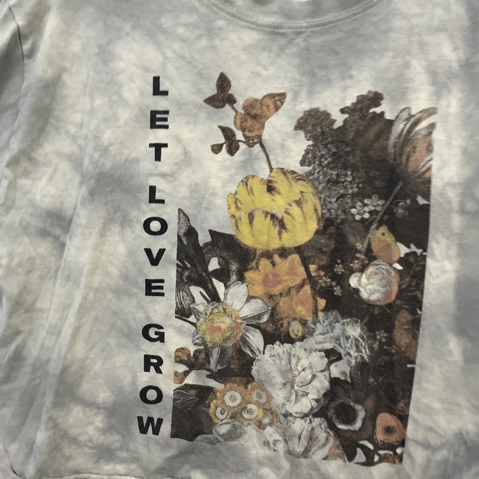 Mighty Fine 女式裁剪上衣多色花卉大号棉质短袖圆领 — 第 2/4 张图片