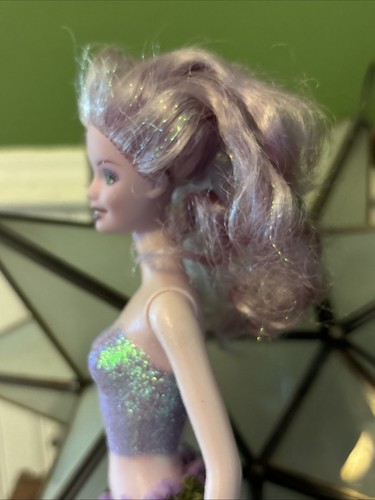 2003 Barbie Sparkle Fairy FAIRYTOPIA Purple Doll/cloth Flower Skirt/Ballet Shoes - Picture 10 of 12