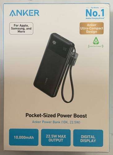 Anker 10,000 mAh 22.5W Digital Display Portable Charger Battery Power Bank