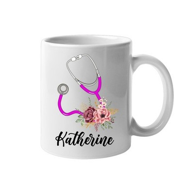 Personalisierte Tasse Stethoskop Name Arzt Krankenschwester Weihnachten Geburtstag Geschenk