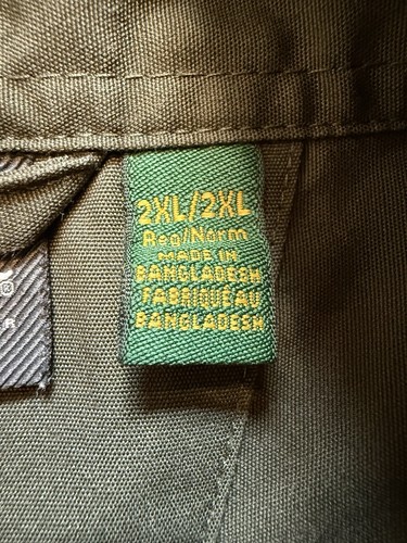 Cabela’s Safari Hemd Herren Größe 2XL olivgrün versteckte Taschen Knopfleiste Outdoor - Bild 9 von 15