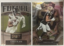 2 Chris Olave Rookie Cards Panini Select Base/Futures 2022 New Orleans Saints