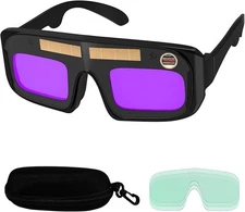TRQWH Welding Glasses Auto Darkening Safety Goggles Solar True Color Welder Glas