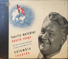 RARE Columbia Masterworks LAURITZ MELCHIOR Danish Songs 78RPM Album Set X-233 VG