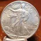 1941. Walking Liberty Half Dollar high grade AU details