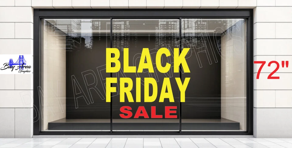 Vinyl Decal BLACK FRIDAY SALE Sign for Business Storefront ORACAL 651 WATERPROOF - Image 4 of 4