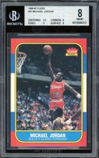 Michael Jordan Rookie Card 1986-87 Fleer #57 BGS 8. rookie card picture