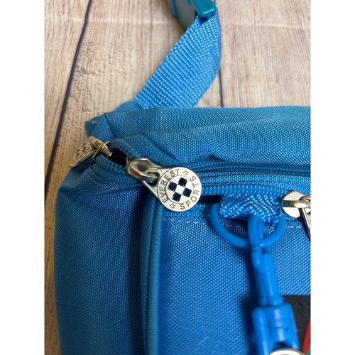 Vintage 80s 90s Everest Turquoise Blue Medium Fanny Pack - Picture 3 of 5