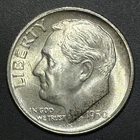 1950 S Roosevelt Dime - Uncirculated - Silver - 10C