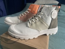 Image of Palladium Pampa Hi Re Generate Womens Dusky Green White Fashion Boots - 6 UK