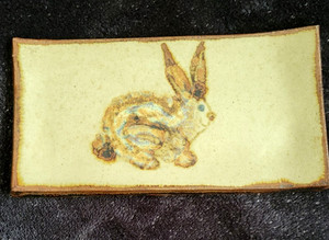 Bunny Butter Dish Hand Made 1980's