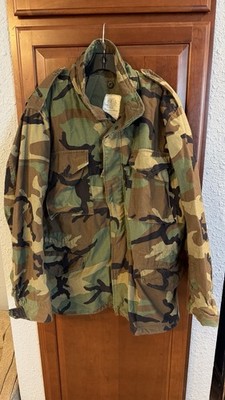 Coat Army Woodland Camouflage Cold Weather Field Mens Camo Large-Regular