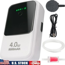 Ultra Quiet Fish Tank Air Pump Bubbler Long Run Oxygen Generator USB Charging