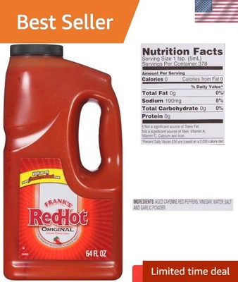 Frank's Hot Sauce,  Cayenne - 64 fl oz Ready-to-Use Flavor Booster