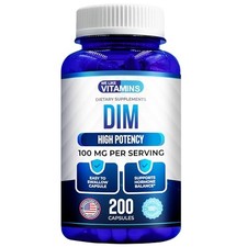 We Like Vitamins DIM 100mg 200 Capsules - 200 Day Supply - Diindolylmethane