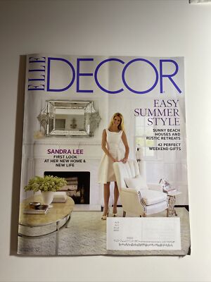 JULY/AUGUST 2012 ELLE DECOR Magazine Sandra Lee Easy Summer Style Beach Home