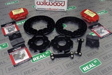 Wilwood Forged Dynalite Red 4 Piston Front 11.00 Drilled Big Brake Civic 90-99