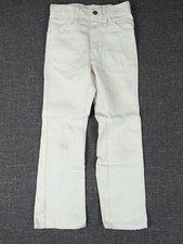Vtg 1970s Retry White Long Flare Jeans Pants