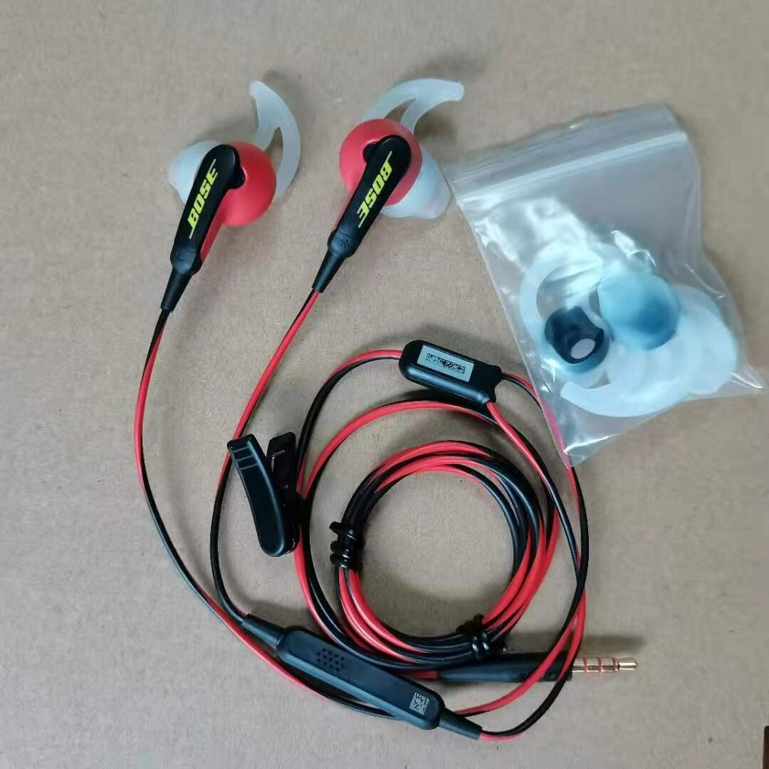 SoundSport In-Ear Earphones Headset 3.5mm Jack For  Apple ios Version Red Color