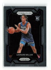 LEONARD MILLER #155 2023-24 PANINI PRIZM TIMBERWOLVES RC