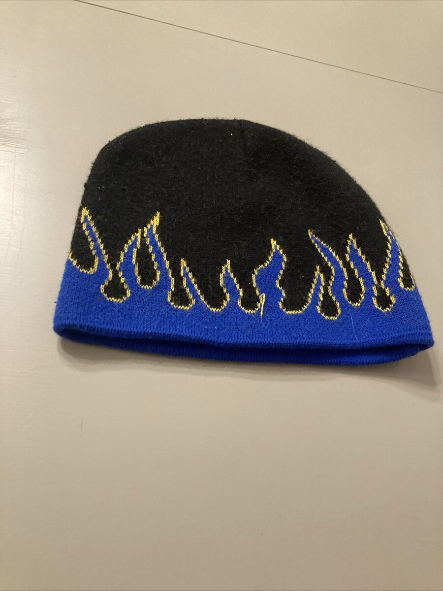 2000's Y2K Esc Blue Flame Beanie | eBay