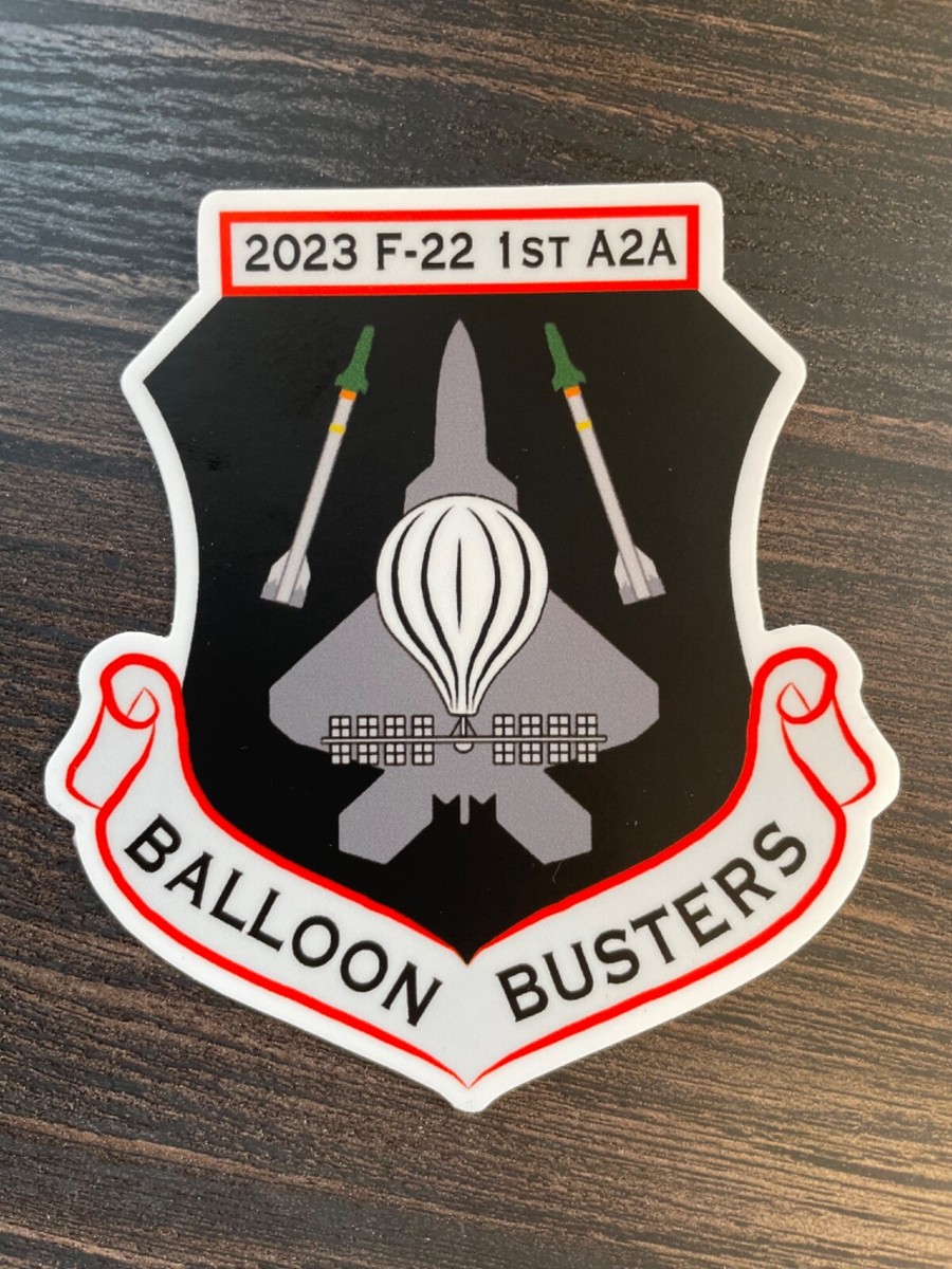 F-22 Raptor “Balloon Busters” Mission Patch Vinyl Sticker by