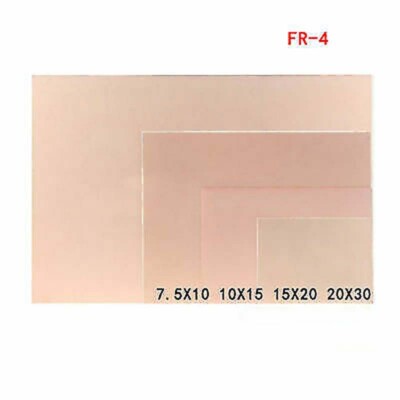 Double Sided Copper Clad PCB FR4 Laminate Board 7.5x10cm 10x15cm 15x20cm 20x30cm