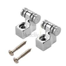 Musiclily 4Pcs Chrome Metal Roller Guitar String Tree String Guide Retainer New