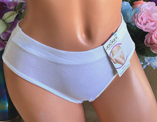 325 Jockey Small WHITE Cotton Stretch Full Coverage Bikini Panties NWT 1341