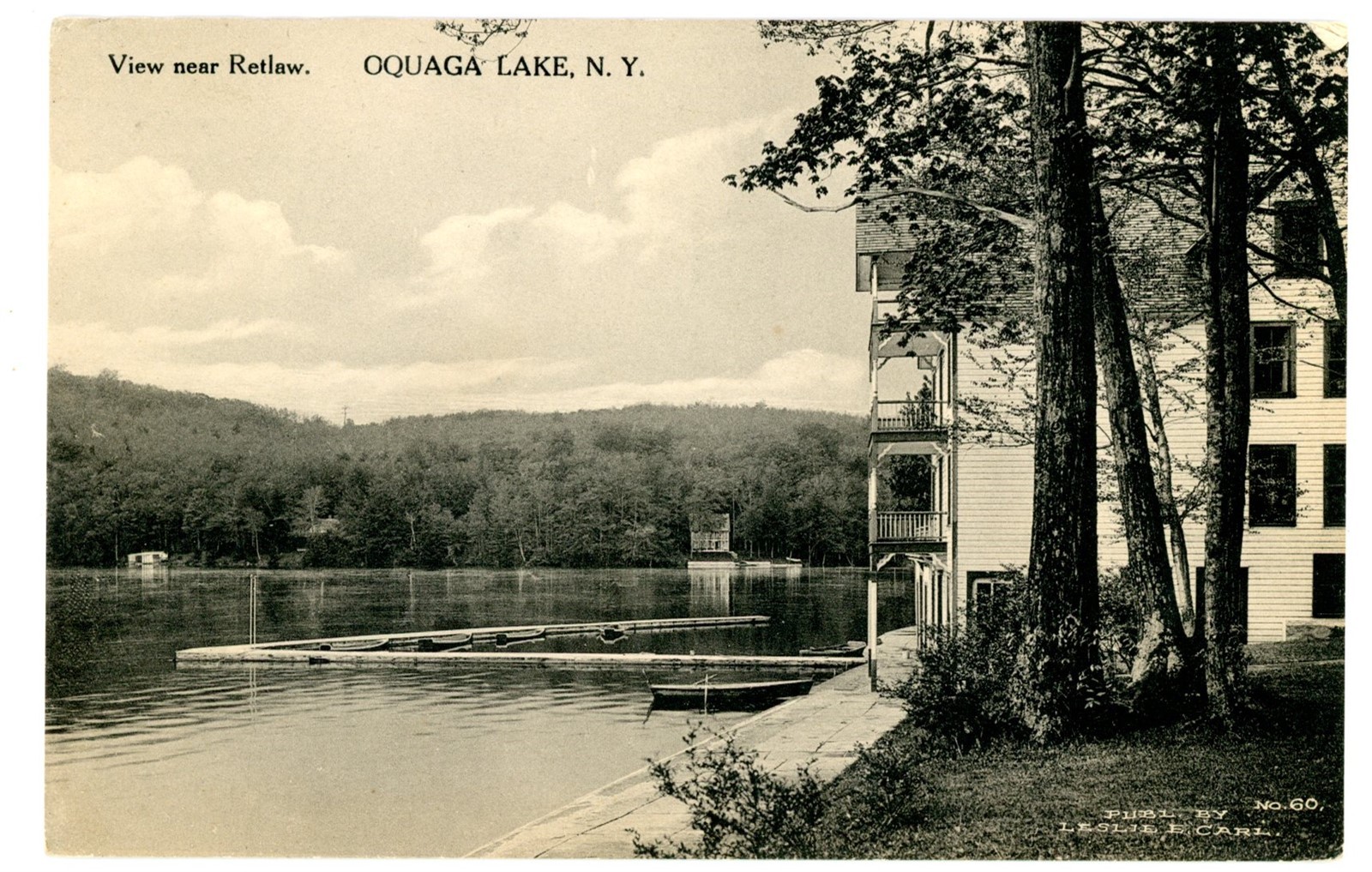 Deposit NY RETLAW HOTEL ON OQUAGA LAKE Postcard Catskills eBay