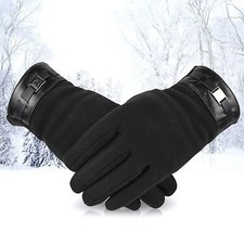 Unisex Black Winter Gloves Texting Mittens Warm Gloves One Size