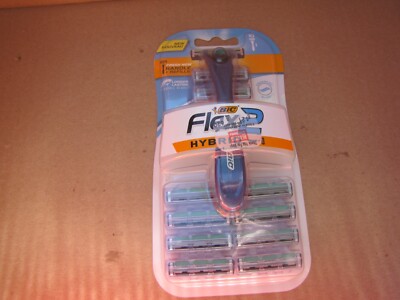 BIC FLEX 2 HYBRID 1 HANDLE + 10 REFILLS RARE HTF w PRICE TAGS