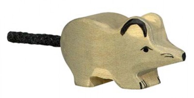 Holztiger 80087 Maus Holzfigur bemalt