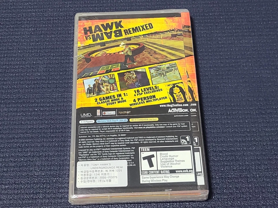 Sony PlayStation Portable Tony Hawk's Underground Remix Korean Version Game PSP - Image 2 of 4