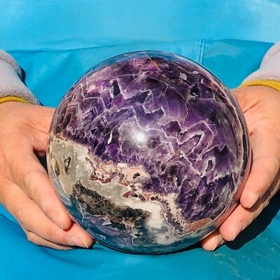 5.3LB Natural Dream Amethyst Sphere Quartz Crystal Ball Specimen Healing