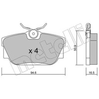 Metelli BremsbeläGe Bremsbelegsatz Hinten FüR VW Transporter IV Bus