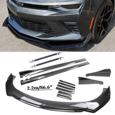 Carbon Fiber Front Bumper Lip Spoiler Splitters Body Kit For Camaro Ss 16-21 Ls