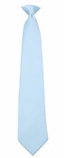 XL Men's Sky Blue Extra Long Solid Clip-On Necktie Business Formals Weddings