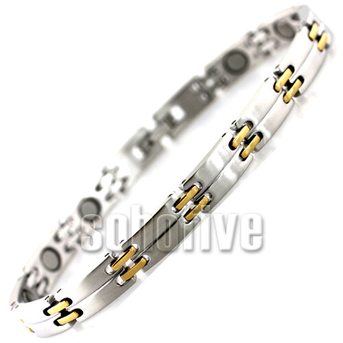 STMB3208 Titanium Magnetic Bracelet with 10 Power Magnets 7.75x0.38 Inch Fashionable Healing Jewelry