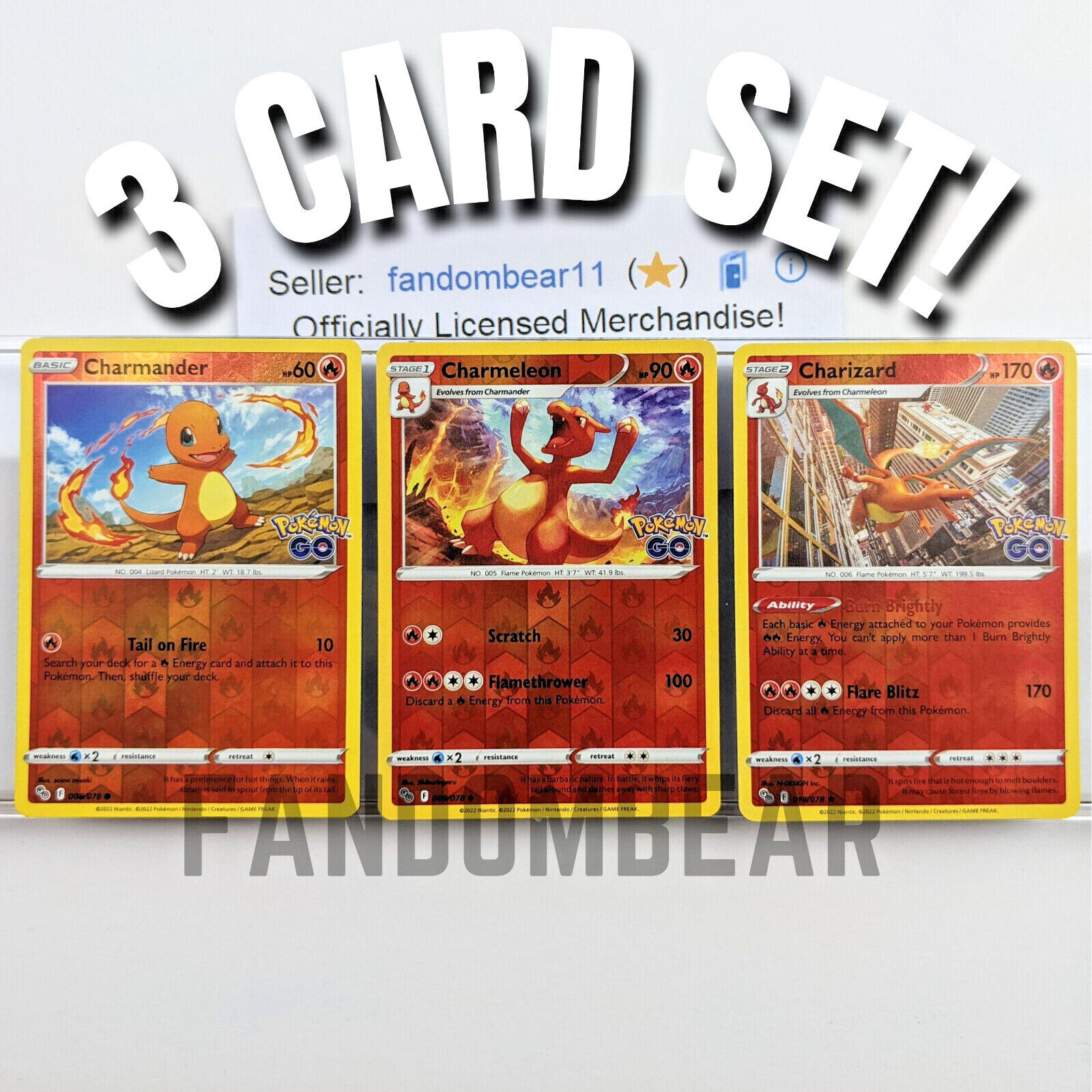 Kit Carta Pokémon Charmander Charmeleon Charizard