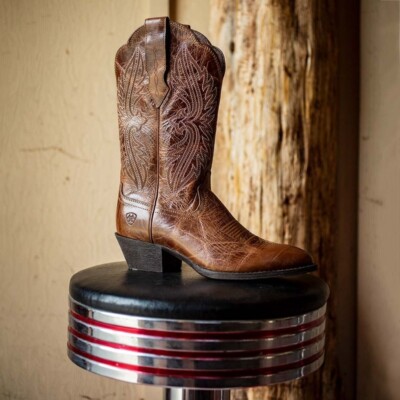 Ariat Heritage R Toe Stretchfit Damen-Westernstiefel Leder UK 4,5