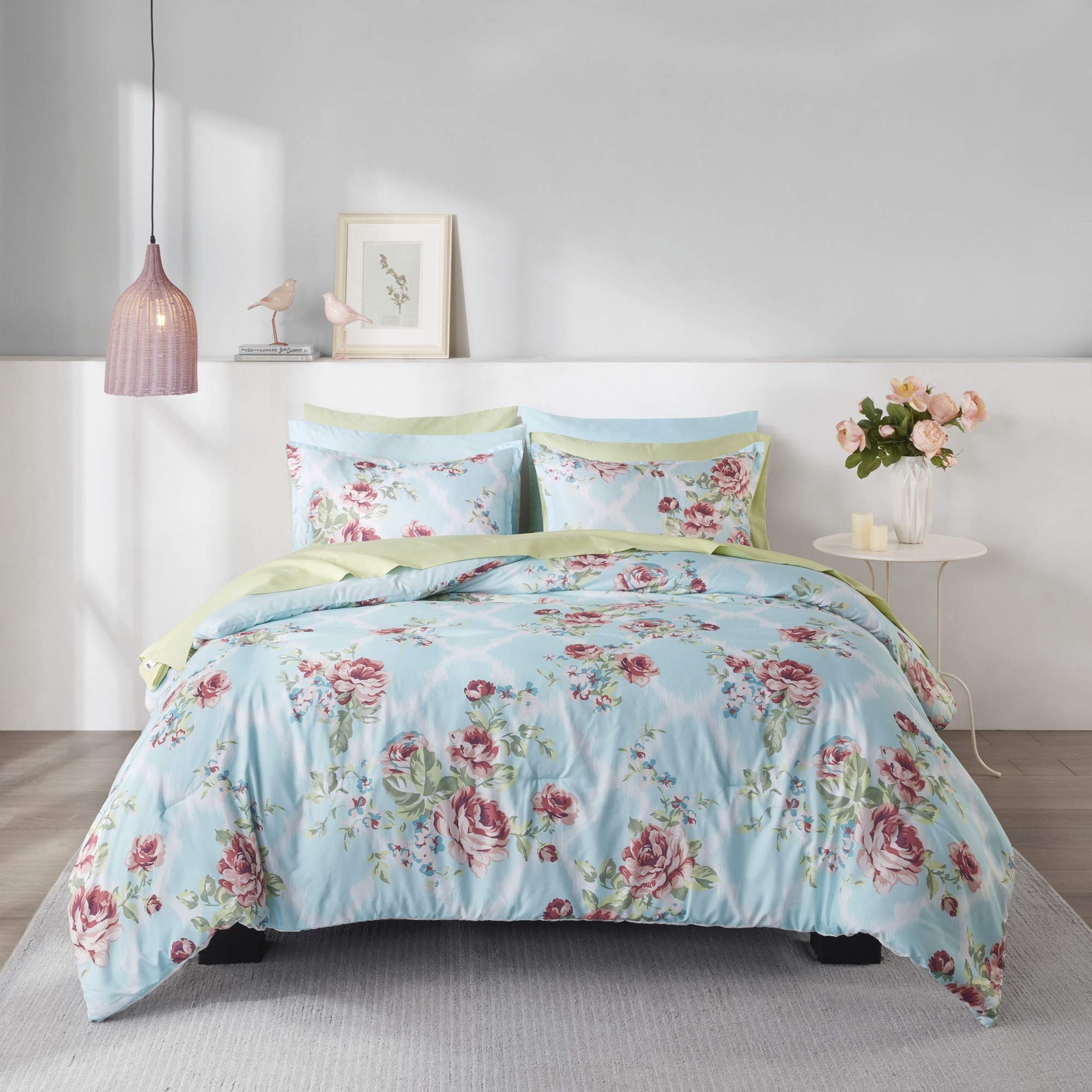 Comfort Spaces Bed in A Bag - Trendy Casual Design Cozy Comforter with Comple