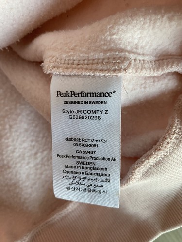 PEAK PERFORMANCE Junior Hood 140 Training COMFY ZIP Top Beach XXS Sport Logo Ski - Bild 5 von 6