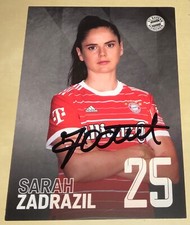 Sarah Zadrazil Original signierte Autogrammkarte Bayern Frauen Autogramm #13
