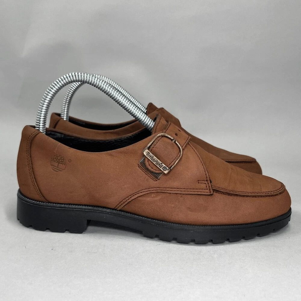 Mocassini Timberland donna taglia 7 marrone scamosciato fibbia