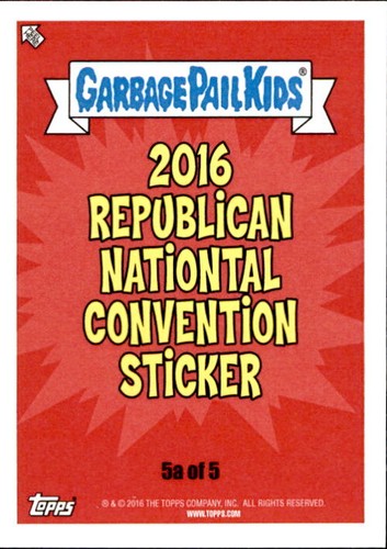 2016 Garbage Pail Kids Republican National Convention #5a Clint Wood Chair /286 - Picture 2 of 2